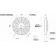 Ventillátorok 12V Univerzális elektromos ventillátor SPAL 225mm - nyomó, 12V | race-shop.hu