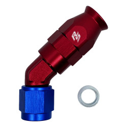 PTFE fiting AN10 45° szűken forduló kovácsolt változat