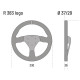 Kormányok 3 küllős sportkormány Sparco R383 LOGO, 330mm, velúr, 39mm mélység, fekete/kék | race-shop.hu