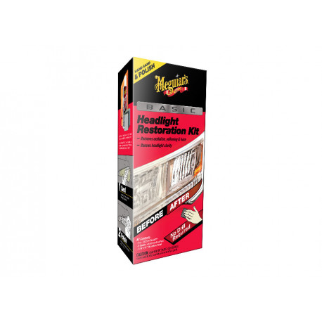Autodetailing sets Meguiars Basic Headlight Restoration Kit - alapvető fényszóró-helyreállító készlet | race-shop.hu