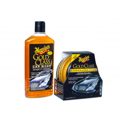 Meguiars Gold Class Wash & Wax Kit - alapvető autókozmetikai készlet a mosáshoz és a fényvédelemhez