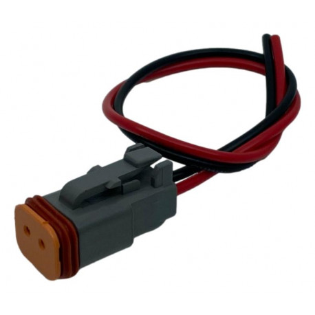 Cables, eyelets, connectors Deutsch DTM vodotesný 2pin konektor (iba zásuvka) s 20 cm káblom (0.75MM2) | race-shop.hu