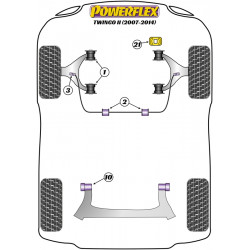 Powerflex Első stabilizátor szilent alváz rögzítés 24mm Renault Scenic I (1997-2002)
