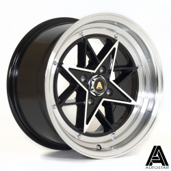 Autostar STR felni 15X8 4X100 73,1 ET25, Black