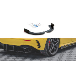 MAXTON DESIGN hátsó oldalsó splitterek + flapsok Mercedes-AMG A 45 S Aero Pack W177-hez, fényes fekete, V2
