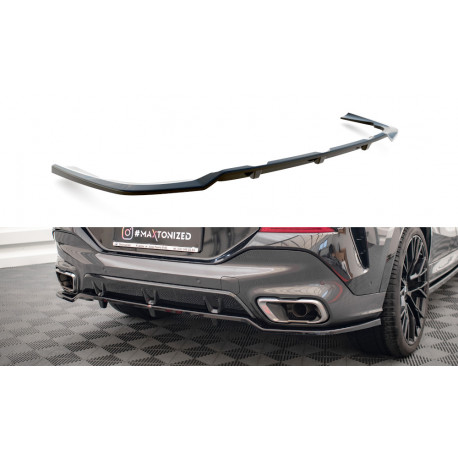 Body kitek és vizuális kiegészítők Központi hátsó splitter (függőleges sávokkal) V.2 BMW X6 M-Pack G06 | race-shop.hu