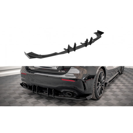 Body kitek és vizuális kiegészítők MAXTON DESIGN Street Pro hátsó diffúzor + flapsok Mercedes A35 AMG Hatchback Aero Pack W177-hez, fekete | race-shop.hu