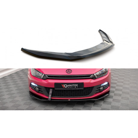 Body kitek és vizuális kiegészítők MAXTON DESIGN első splitter Volkswagen Scirocco Mk3-hoz, fényes fekete, V2 | race-shop.hu