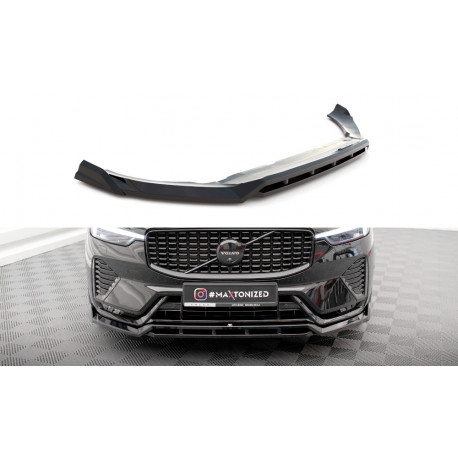 Body kitek és vizuális kiegészítők MAXTON DESIGN első splitter Volvo XC60 R-Design Mk2 Facelift-hez, fényes fekete | race-shop.hu