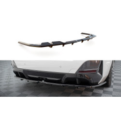 MAXTON DESIGN központi hátsó splitter BMW i4 M-Pack G26-hoz (függőleges sávokkal), fényes fekete, V1
