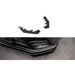 MAXTON DESIGN első flapsok Mercedes A35 AMG / AMG-Line Aero Pack W177-hez, fényes fekete