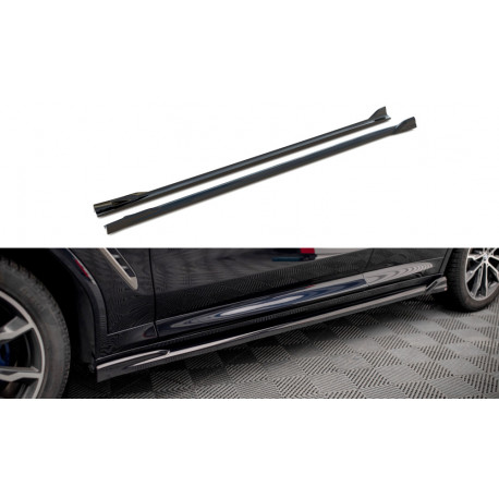 Body kitek és vizuális kiegészítők MAXTON DESIGN küszöb toldatok BMW X4 M-Pack G02-höz, fényes fekete, V2 | race-shop.hu