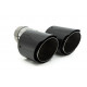 Két kimenettel Kipufogóvég RACES CARBON 2x89mm, bemenet 63.5mm - Égett | race-shop.hu
