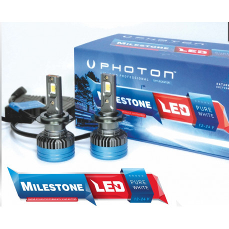 Izzók és xenonlámpák PHOTON MILESTONE H4 LED-es fényszóró lámpák 12-24V 35W P43t (2db) | race-shop.hu