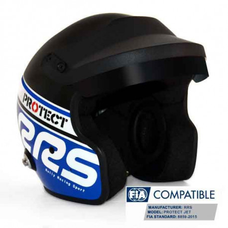 Nyitott sisakok FIA nyitott versenysisak RRS Protect JET (HANS), kék | race-shop.hu