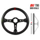 Kormányok 3 küllős sportkormány RRS Carbon 90, 350mm, karbon, vastagság 37/29mm, 90mm mélység, karbon/fekete/piros | race-shop.hu