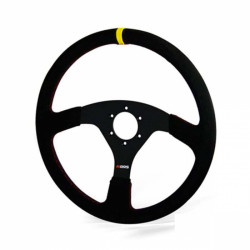 3 küllős sportkormány RRS Off Road, 380mm, velúr, mélység nélkül, fekete/sárga
