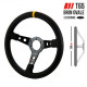 Kormányok 3 küllős sportkormány RRS Monte Carlo F65, 350mm, bőr, 65mm mélység, fekete/sárga | race-shop.hu