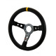 Kormányok 3 küllős sportkormány RRS Monte Carlo F65, 350mm, bőr, 65mm mélység, fekete/sárga | race-shop.hu