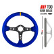 Kormányok 3 küllős sportkormány RRS Corsa 90, 350mm, bőr, 90mm mélység, kék/fekete/sárga | race-shop.hu
