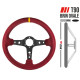 Kormányok 3 küllős sportkormány RRS Corsa 90, 350mm, velúr, 90mm mélység, piros/szürke/sárga | race-shop.hu