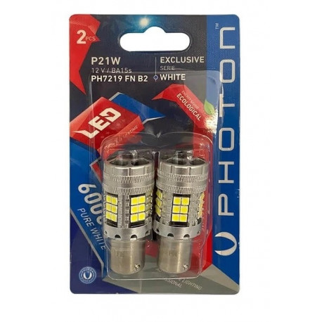 Izzók és xenonlámpák PHOTON LED EXCLUSIVE SERIES P21W autólámpa izzó 12-24V 21W BA15S CAN (2db) | race-shop.hu