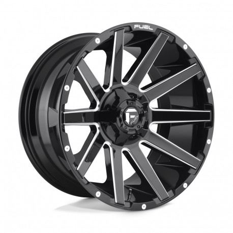 Alufelnik Fuel Fuel D615 CONTRA felni 20x10 5x139.7/5x150 110.1 ET-18, FénIgen fekete | race-shop.hu
