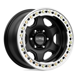 KMC KM233 HEX BEADLOCK felni 17x9 5x127 71.5 ET-38, Szatén fekete