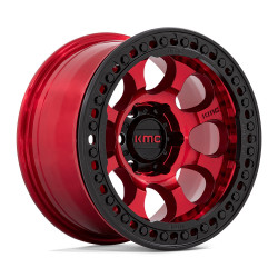 KMC KM237 RIOT BEADLOCK felni 17x9 5x127 71.5 ET-12, piros