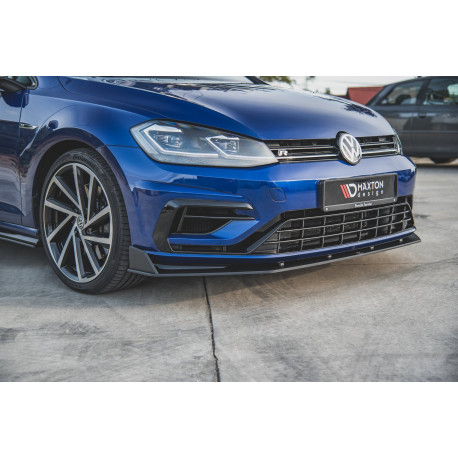 Body kitek és vizuális kiegészítők RACING DURABILLITY első osztószárny V2 VW Golf 7 R / R-Line Facelift | race-shop.hu