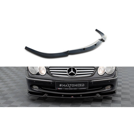 Body kitek és vizuális kiegészítők MAXTON DESIGN első splitter Mercedes-Benz CLK W209-hez, fényes fekete, V2 | race-shop.hu