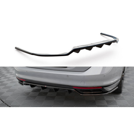 Body kitek és vizuális kiegészítők Központi hátsó splitter (függőleges sávokkal) Volkswagen Passat R-Line B8 Facelift | race-shop.hu