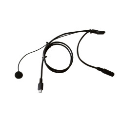 ZeroNoise headset zárt sisakhoz USB-C csatlakozó a PIT-LINK TRAINER-hez 3,5 mm-es sztereó csatlakozóval