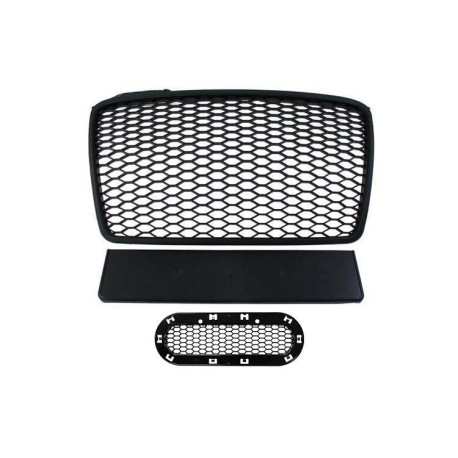 Body kitek és vizuális kiegészítők Hűtőrács Audi A4 B7 RS stílus Fekete 04-08 | race-shop.hu