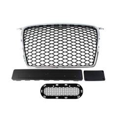 Hűtőrács Audi A3 8P RS stílus Króm-fekete 05-09