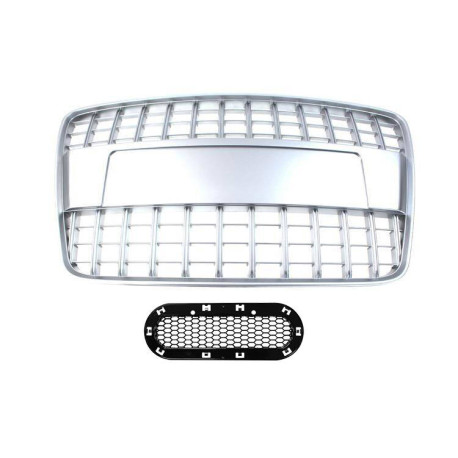 Body kitek és vizuális kiegészítők Hűtőrács Audi Q7 4L Ezüst 06-15 | race-shop.hu