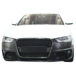Első lökhárító + rács Króm-fekete Audi A4 B8 13-16 RS4 stílus