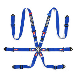 FIA 6 point safety belts SPARCO COMPETITION H-2 PU, blue