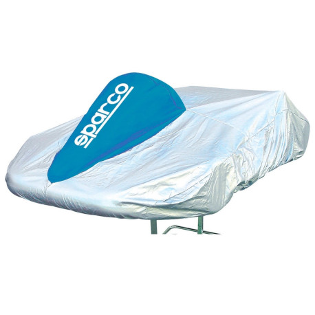 Szerelő ponyvák SPARCO Kart Cover silver/blue | race-shop.hu
