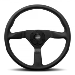 3 spoke steering wheel MOMO MONTECARLO 380mm, leather, black