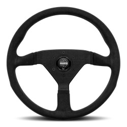 3 spoke steering wheel MOMO MONTECARLO 350mm, alcantara, black