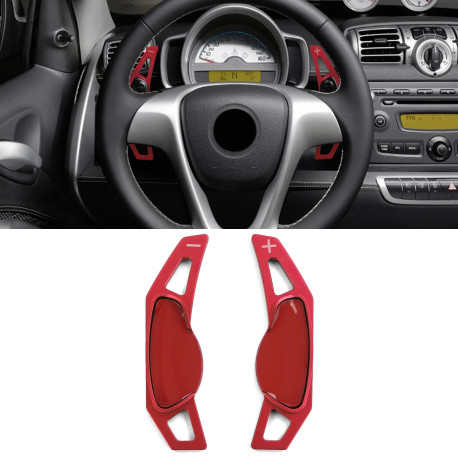Paddle shifters Alumínium váltók Smart ForTwo 451 Coupe Cabrio 09-19, piros | race-shop.hu