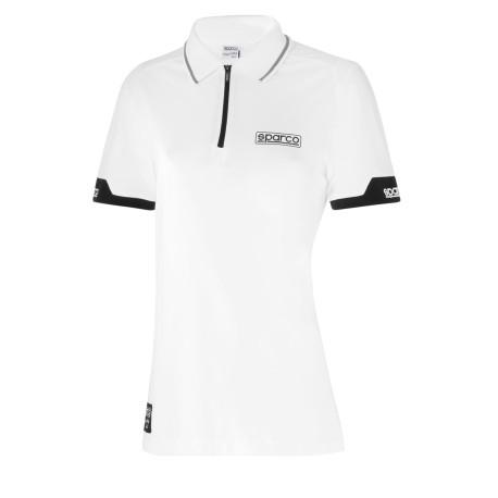 Pólók Női galléros póló SPARCO MY2024 (cipzáras), fehér | race-shop.hu