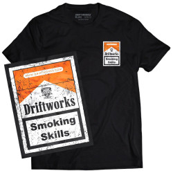 Driftworks Póló "Smoking skills" patina - Fekete