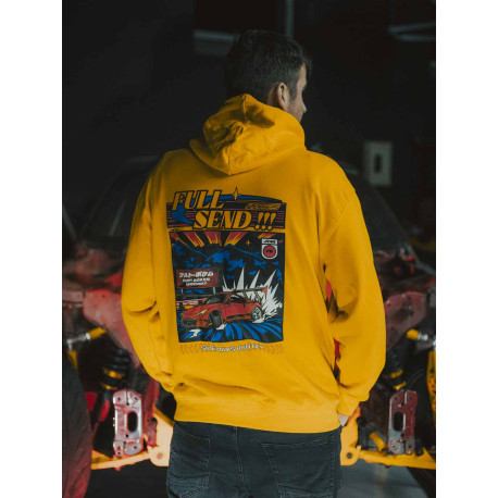 Pulóverek és kabatok FURTBOKEM pulóver 350Z FULL SEND, sárga (race-shop collab) | race-shop.hu