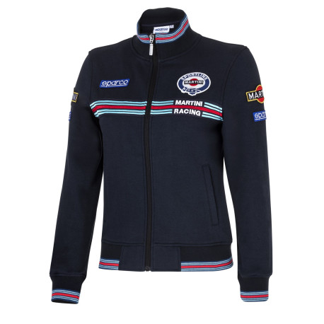 Pulóverek és kabatok Sparco MARTINI RACING lady`s full zip sweatshirt, blue marine | race-shop.hu