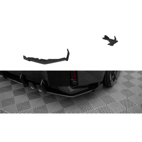 Body kitek és vizuális kiegészítők MAXTON DESIGN hátsó oldalsó splitterek BMW M2 G87-hez, fekete-piros + fényes flapsok, V1 | race-shop.hu