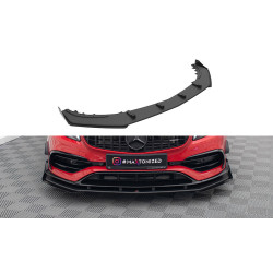 MAXTON DESIGN első splitter Mercedes-Benz A 45 AMG Aero W176 Facelift-hez, fekete + fényes flapsok