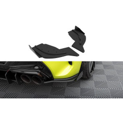 Hátsó oldalsó splitterek V2 V2 BMW 1 F40 M-Pack / M135i (Fekete-piros + fényes szárnyak)
