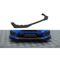Első splitter Subaru WRX STI Mk1 Facelift (Fekete-piros + fényes szárnyak)
